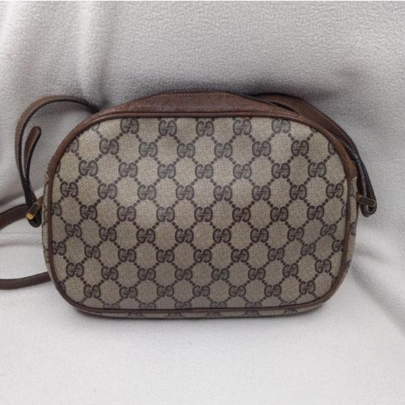 Authentic Vintage Gucci GG Monogram Supreme Sherry Web Ophidia Shoulder Bag